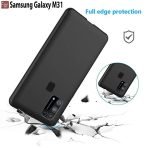 Ming Samsung Galaxy M31 / F41 / M31 Prime Back Cover | Camera Bump Protection & Ultra Slim | Matte Soft Silicon Shock Proof Rubberised Back Case Cover (Black)