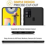 Ming Samsung Galaxy M31 / F41 / M31 Prime Back Cover | Camera Bump Protection & Ultra Slim | Matte Soft Silicon Shock Proof Rubberised Back Case Cover (Black)